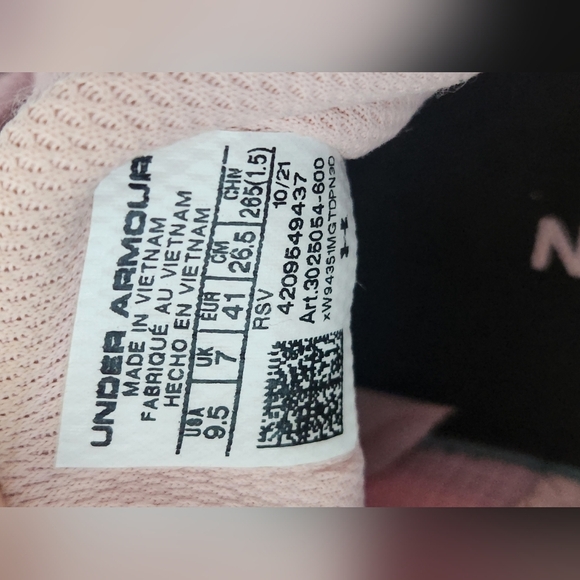 Under Armor HOVR Women's Shors - Blush Pink - Size 9.5 Excellent Cond - Picture 8 of 10